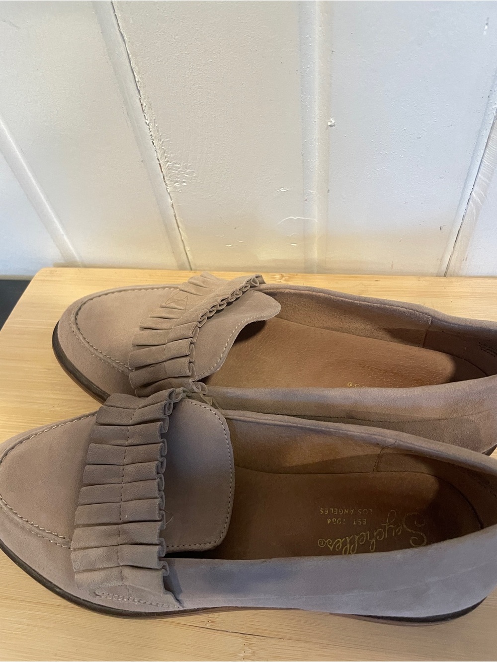 Seychelles Taupe Suede Fringed  Loafers size 6.5 - Picture 7 of 8